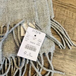 J. Crew Soft Gray Fringe Scarf